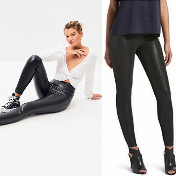Kendall & Kylie Pants - Kendall + Kylie Black Faux Leather Leggings